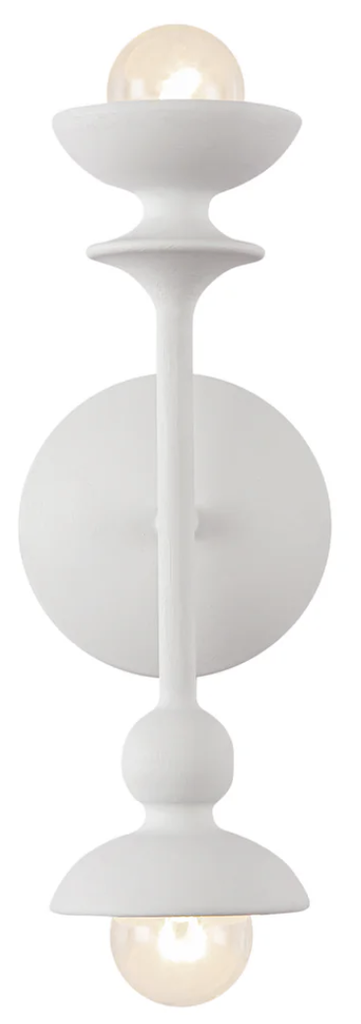 Luminaria decorativa tipo aplique 11" para dos lampara base E12