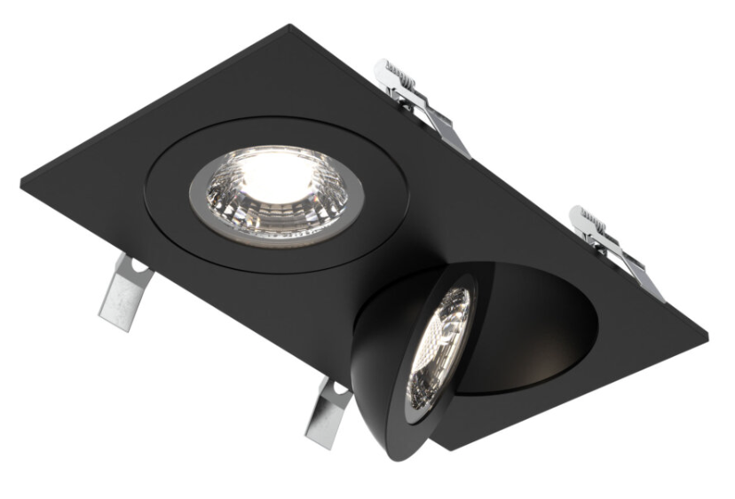 Luminaria dirigible doble de LED integrado 18W, 1475lm, CCT 27-30-35-40-5000K. Dimeable. Wet Location