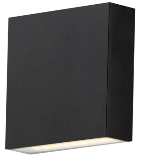 [E23212-BK] Luminaria tipo aplique para exteriores de 4.75" de LED integrado de 8W 3000K 500lm, Dimeable