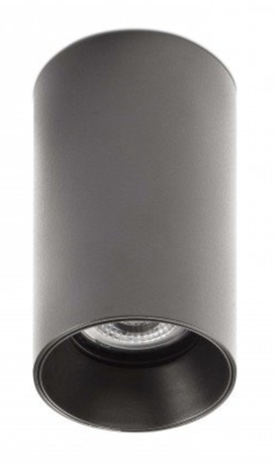 Luminaria de sobreponer en cielo tipo cilindro, para lampara base GU10 de 8W máximo.
