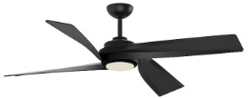 [CF96956-MB] Ventilador de Cielo Horizon 56" de LED integrado 20W 3000K. Control remoto incluido. Damp Location